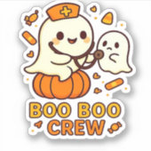 Boo Boo Crew Nurse Funny Halloween Ghost Nurse Gir Aufkleber (Vorderseite)