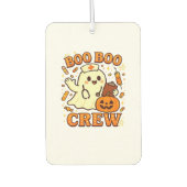 Boo Boo Crew Nurse Funny Halloween Ghost Nurse Gir Autolufterfrischer (Vorderseite)