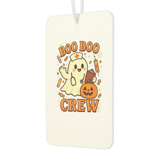 Boo Boo Crew Nurse Funny Halloween Ghost Nurse Gir Autolufterfrischer (Links)