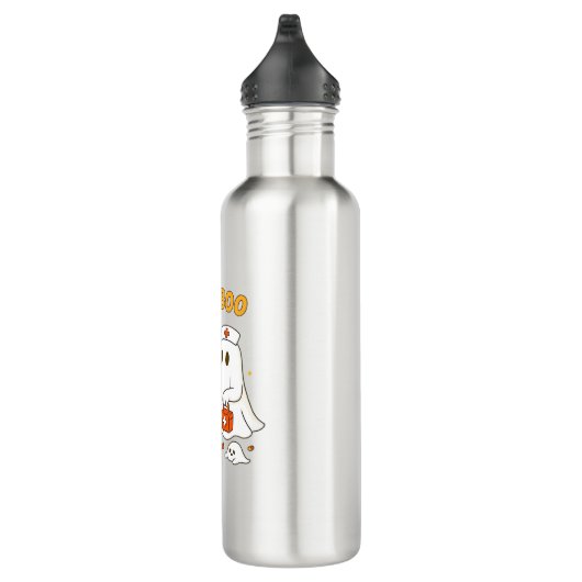 Boo Boo Crew Nurse Funny Halloween Ghost Nurse Gir Edelstahlflasche (Rechts)