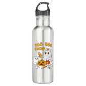 Boo Boo Crew Nurse Funny Halloween Ghost Nurse Gir Edelstahlflasche (Vorderseite)