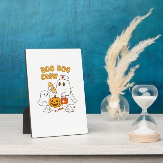 Boo Boo Crew Nurse Funny Halloween Ghost Nurse Gir Fotoplatte (Seite)