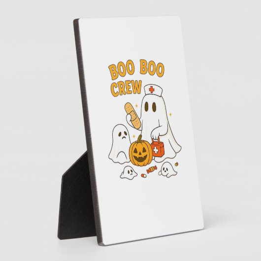 Boo Boo Crew Nurse Funny Halloween Ghost Nurse Gir Fotoplatte (Seite)