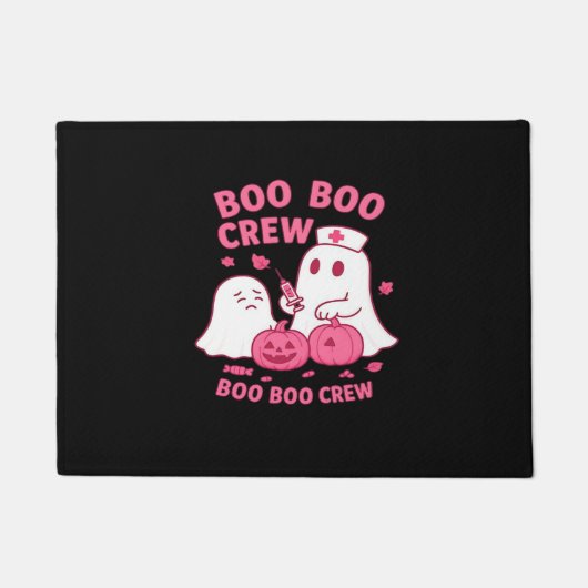 Boo Boo Crew Nurse Funny Halloween Ghost Nurse Gir Fußmatte (Vorderseite)