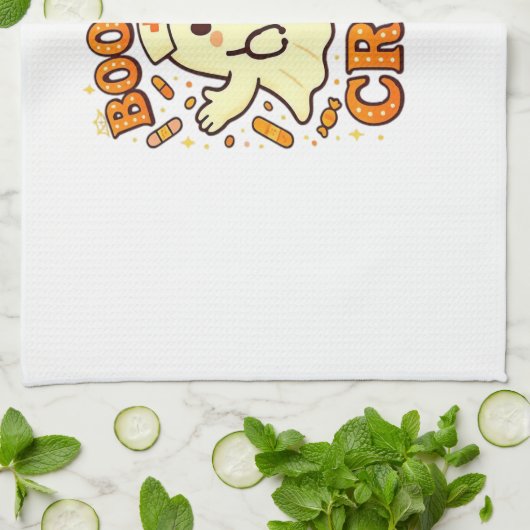 Boo Boo Crew Nurse Funny Halloween Ghost Nurse Gir Geschirrtuch (Gefaltet)