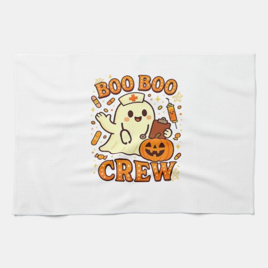 Boo Boo Crew Nurse Funny Halloween Ghost Nurse Gir Geschirrtuch (Horizontal)