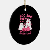 Boo Boo Crew Nurse Funny Halloween Ghost Nurse Gir Keramik Ornament (Rechts)