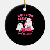 Boo Boo Crew Nurse Funny Halloween Ghost Nurse Gir Keramik Ornament (Vorne)