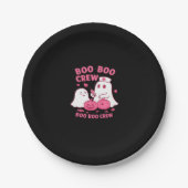 Boo Boo Crew Nurse Funny Halloween Ghost Nurse Gir Pappteller (Vorderseite)