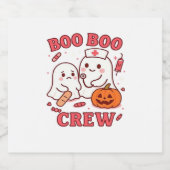 Boo Boo Crew Nurse Funny Halloween Ghost Nurse Gir Schaumweinetikett (Einzelnes Label)