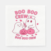 Boo Boo Crew Nurse Funny Halloween Ghost Nurse Gir Serviette (Vorderseite)