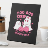 Boo Boo Crew Nurse Funny Halloween Ghost Nurse Gir Sockelschild (In Situ)