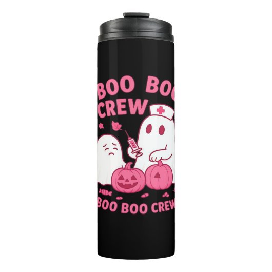 Boo Boo Crew Nurse Funny Halloween Ghost Nurse Gir Thermosbecher (Vorderseite)