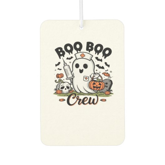 Boo Boo Crew Nurse Ghost Classic T-Shirt Autolufterfrischer (Vorderseite)