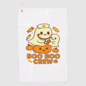 Boo Boo Crew Nurse Ghost Classic T - Shirt Golfhandtuch (Vorderseite)