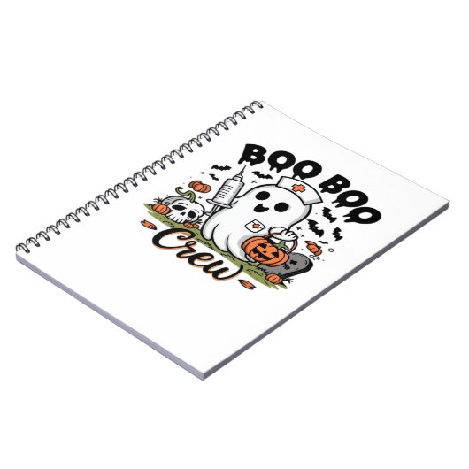 Boo Boo Crew Nurse Ghost Classic T-Shirt Notizblock (Linke Seite)