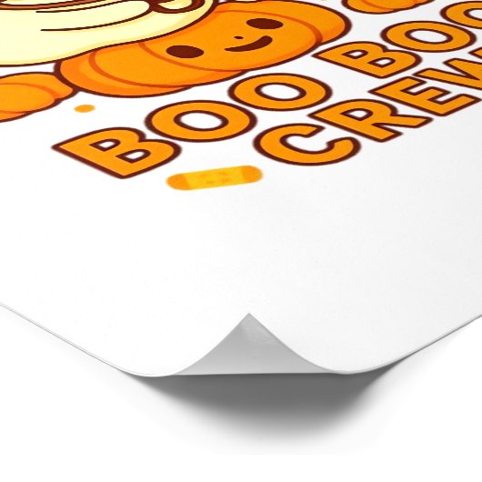 Boo Boo Crew Nurse Ghost Classic T - Shirt Poster (Ecke)