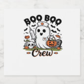 Boo Boo Crew Nurse Ghost Classic T - Shirt Schaumweinetikett (Einzelnes Label)