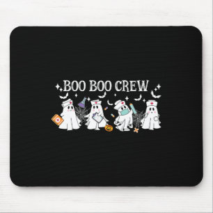 Boo Boo Crew Nurse Ghost Funny Halloween Mousepad