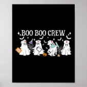Boo Boo Crew Nurse Ghost Funny Halloween Poster (Vorne)