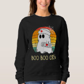 Boo Boo Crew Nurse Ghost  Halloween Costume 6 Sweatshirt (Vorderseite)