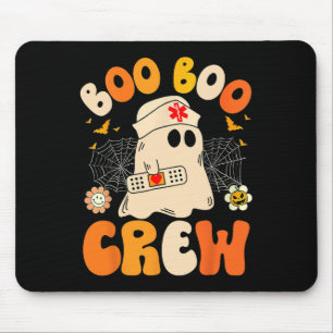 Boo Boo Crew Nurse Ghost Halloween Mousepad