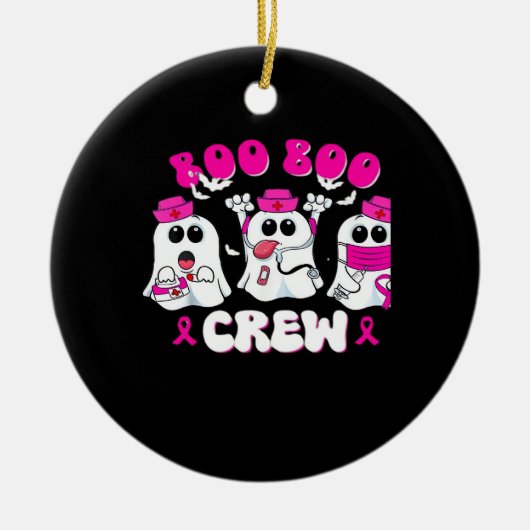 Boo Boo Crew Nurse Halloween Costume Ghost Breast Keramik Ornament (Vorne)