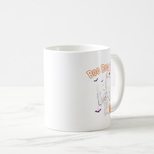 Boo Boo Crew Nurse Halloween Funny Skelton Nurse H Kaffeetasse (VorderseiteRechts)