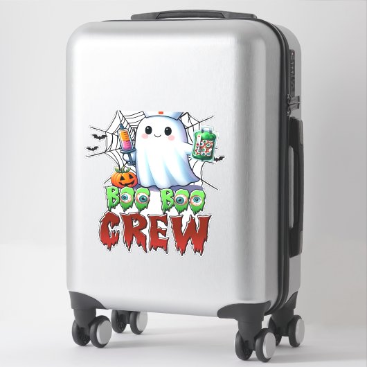 Boo Boo Crew Nurse Halloween Ghost Funny Classic T Aufkleber (Koffer)