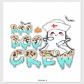 Boo Boo Crew Nurse Halloween Ghost Funny Classic T Aufkleber (Blatt)