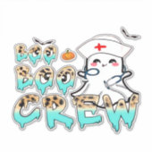 Boo Boo Crew Nurse Halloween Ghost Funny Classic T Aufkleber (Vorderseite)
