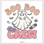 Boo Boo Crew Nurse Halloween Ghost Funny Classic T Aufkleber (Blatt)