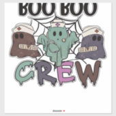 Boo Boo Crew Nurse Halloween Ghost Funny Classic T Aufkleber (Blatt)