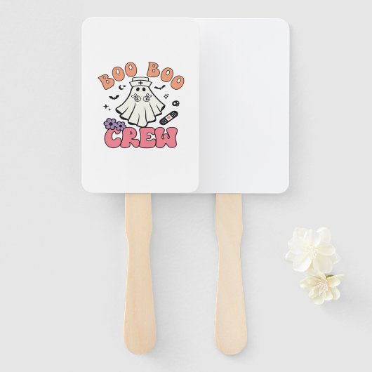 Boo Boo Crew Nurse Halloween Ghost Funny Classic T Fächer (Vorne und Hinten)