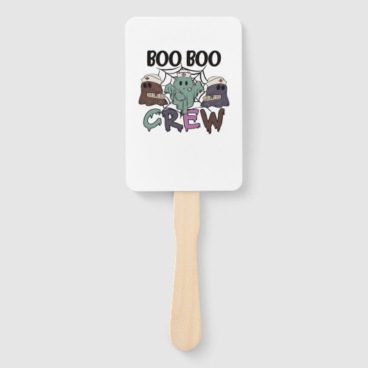 Boo Boo Crew Nurse Halloween Ghost Funny Classic T Fächer (Vorderseite)