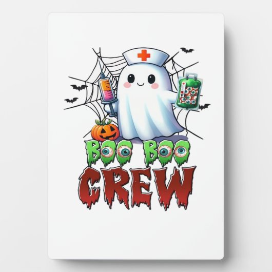 Boo Boo Crew Nurse Halloween Ghost Funny Classic T Fotoplatte (Vorderseite)