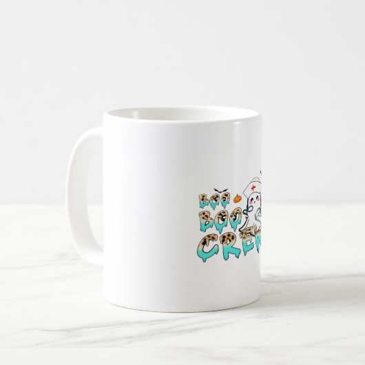 Boo Boo Crew Nurse Halloween Ghost Funny Classic T Kaffeetasse (Vorderseite Links)