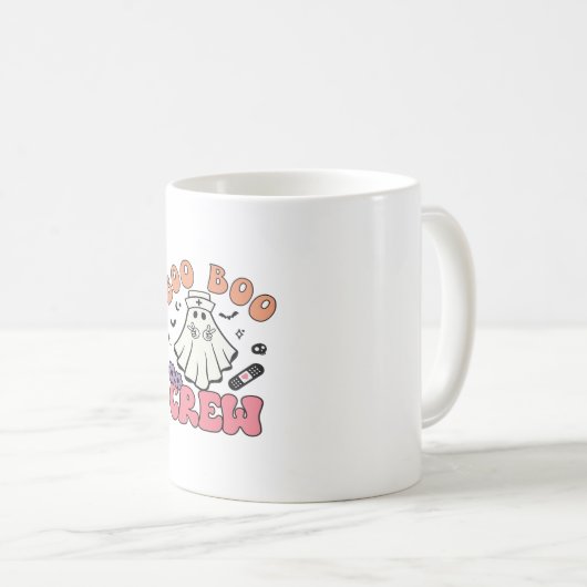 Boo Boo Crew Nurse Halloween Ghost Funny Classic T Kaffeetasse (VorderseiteRechts)