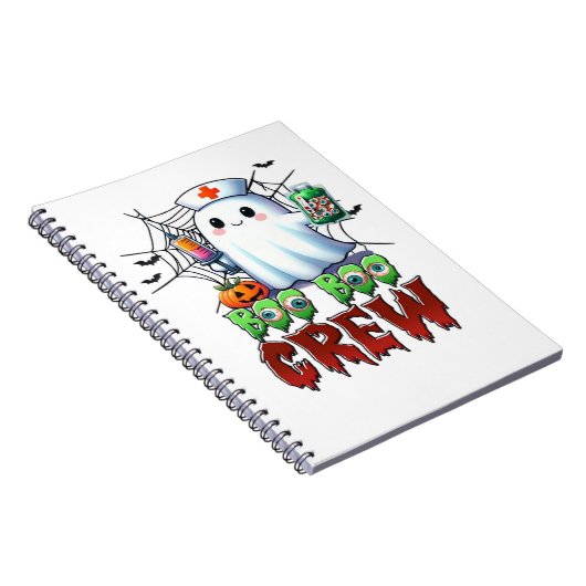 Boo Boo Crew Nurse Halloween Ghost Funny Classic T Notizblock (Rechte Seite)