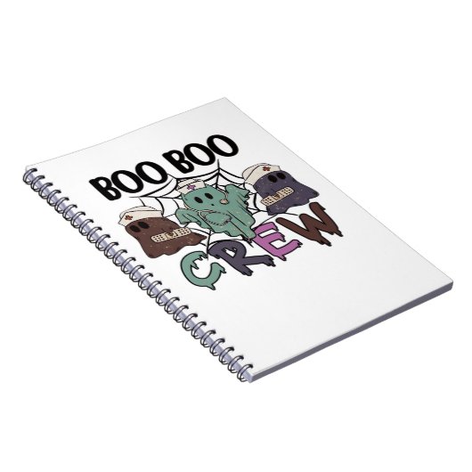 Boo Boo Crew Nurse Halloween Ghost Funny Classic T Notizblock (Rechte Seite)