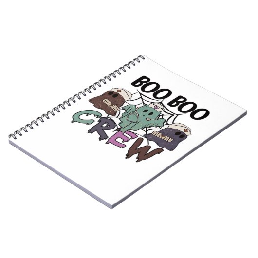 Boo Boo Crew Nurse Halloween Ghost Funny Classic T Notizblock (Linke Seite)