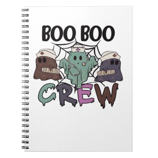 Boo Boo Crew Nurse Halloween Ghost Funny Classic T Notizblock (Vorderseite)