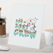 Boo Boo Crew Nurse Halloween Ghost Funny Classic T Sockelschild (In Situ)