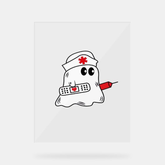 Boo Boo Crew Nurse Halloween Ghost Funny Oversifie Acrylschild (Vorderseite)