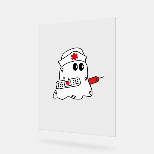 Boo Boo Crew Nurse Halloween Ghost Funny Oversifie Acrylschild (Winkel)