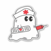 Boo Boo Crew Nurse Halloween Ghost Funny Oversifie Aufkleber (Vorderseite)