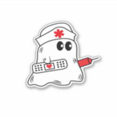 Boo Boo Crew Nurse Halloween Ghost Funny Oversifie Aufkleber (Vorderseite)