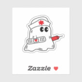 Boo Boo Crew Nurse Halloween Ghost Funny Oversifie Aufkleber (Blatt)