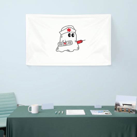 Boo Boo Crew Nurse Halloween Ghost Funny Oversifie Banner (Messeveranstaltung)