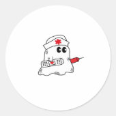 Boo Boo Crew Nurse Halloween Ghost Funny Oversifie Runder Aufkleber (Vorderseite)